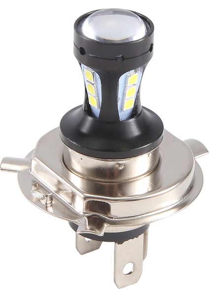 H4 Motosiklet 3030 LED Hi-Lo Far Far Kafası Işık Lambası Ampul 6500K 12-24V (Yurt Dışından)