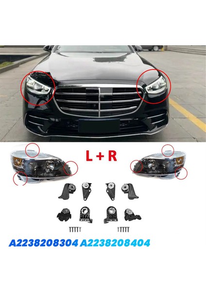 Mercedes-Benz S Sınıfı W223 21-24 Far Montajı Rs Braketi A2238208304 Sol (Yurt Dışından) fırsatları