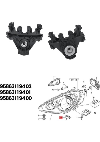 2pcs Ön Far Braketi 95863119400 Için Porsche 92A Cayenne 11-18 95863119402 95863119401 Kafa Işık Montajı Desteği (Yurt Dışından) modelleri