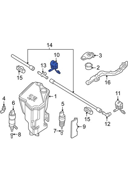Ön Ön Cam Isıtmalı Yıkama Püskürtücü Nozul Jeti 61668374366 Bmw 3 Serisi E46 323I 325I 328I 330I 1999-2005 (Yurt Dışından) modelleri