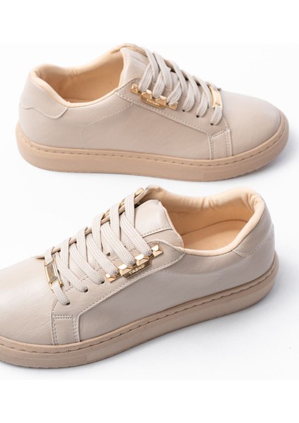 P-910 Bej Bağcıklı Taban Dikişli Günlük Kadın Spor fırsatları