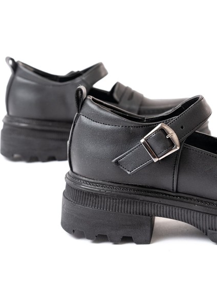 745-771 Siyah Kadın Günlük Yüksek Tabanlı Loafer Ayakkabı indirimleri