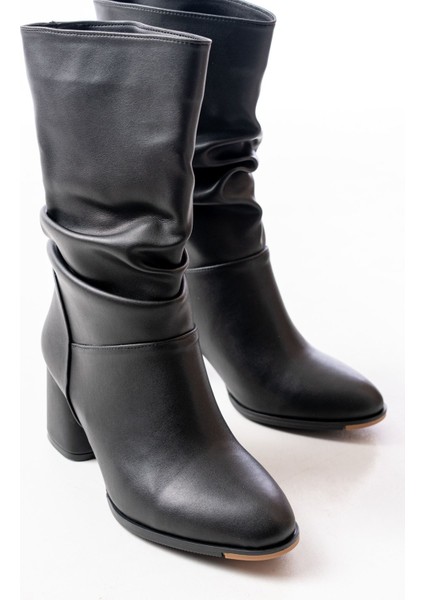 RS-2430 Siyah Topuklu Körüklü Günlük Kadın Bot fırsatları