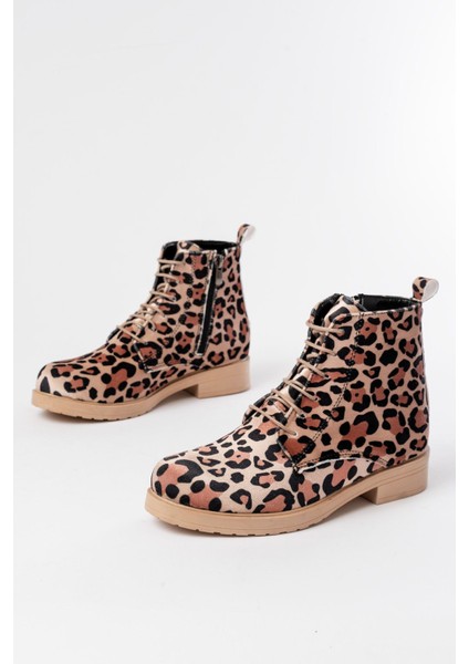 165-225 Leopar Bağcıklı Fermuarlı Günlük Kadın Bot fırsatları