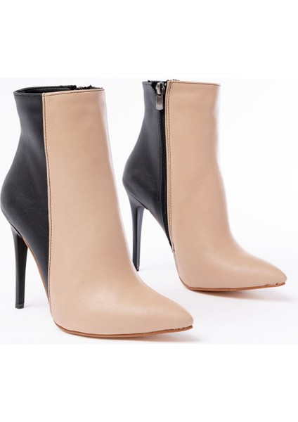 LS-216 Nut Yüksek Ince Topuklu Fermuarlı Kadın Bot indirimleri