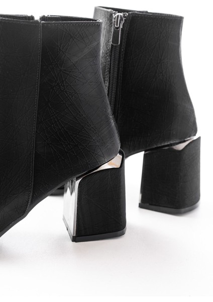 DNZ-410 Siyah Fermuarlı Topuklu Kadın Günlük Bot fırsatları