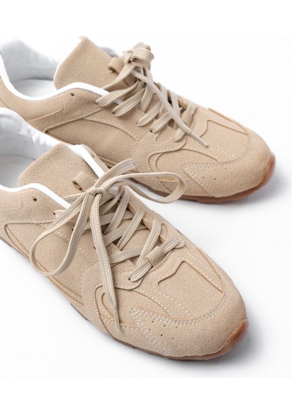 Rs-01 Bej Süet Ince Taban Günlük Spor Ayakkabı fiyatları