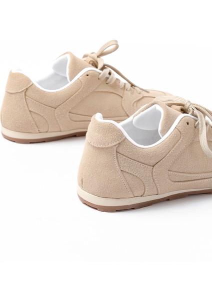 Rs-01 Bej Süet Ince Taban Günlük Spor Ayakkabı indirimleri