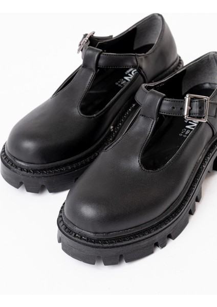 868-757 Siyah Günlük Yüksek Tabanlı Loafer Ayakkabı modelleri