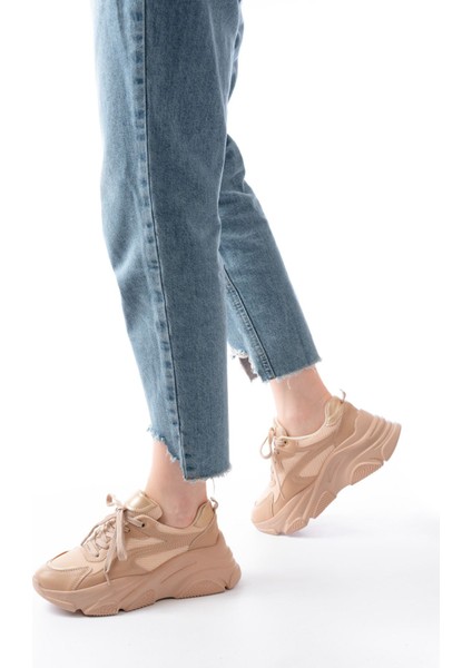 SP-149 Nut Gold Bağcıklı Fileli Günlük Spor Ayakkabı fiyatları