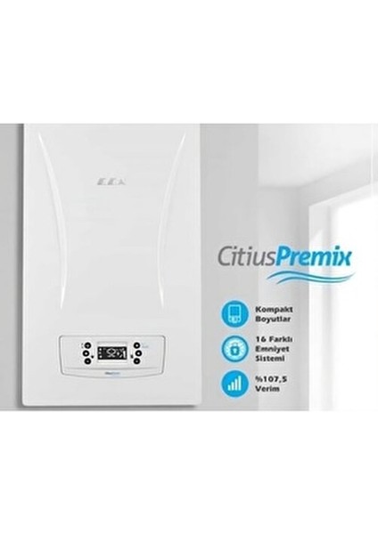 Citius Premix 20/24 Kw (17.000 Kcal) Tam Yoğuşmalı Kombi