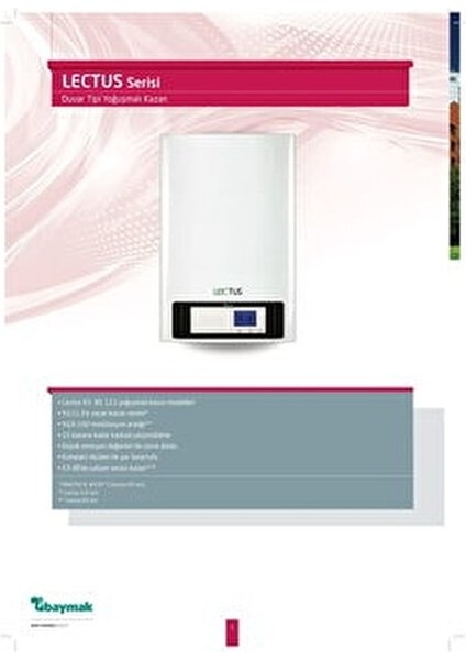 Lectus 90 Kw Pompa Dahil Duvar Tipi Yoğuşmalı Kazan