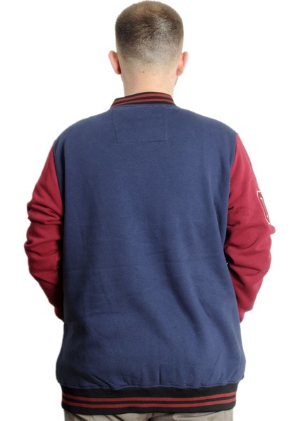 Mode Xl Büyük Beden Erkek Kolej Mont Fermuarlı Ceket Reputatıon 23634 Indigo fırsatları