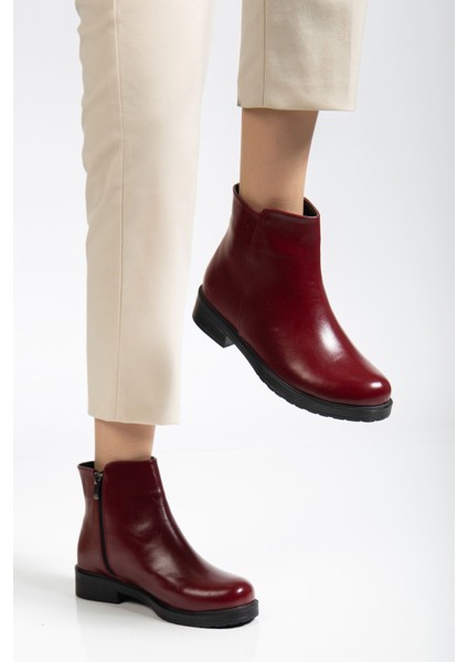 165-204 Bordo Yanki Günlük Kadın Bot