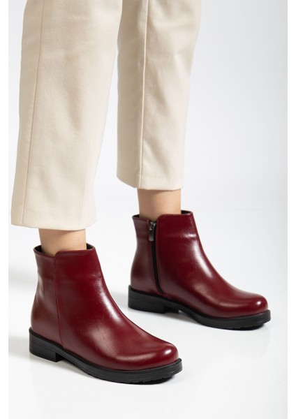 165-204 Bordo Yanki Günlük Kadın Bot modelleri