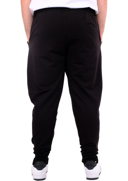 Mode Xl Büyük Beden Erkek Eşofman Altı Dar Paça Interlok Word 24519 Siyah fırsatları