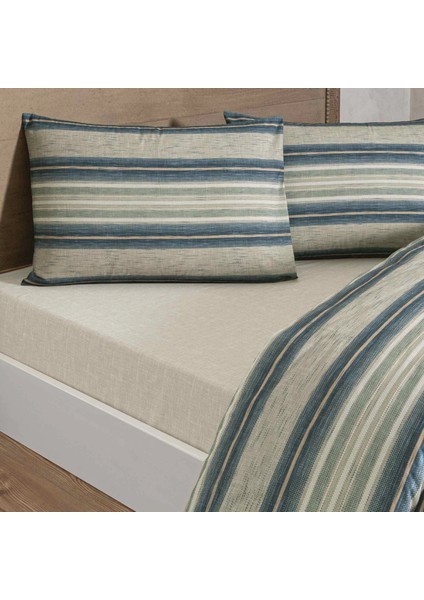 Yeni Sezon Ranforce Tek Kişilik Nevresim Takımı Norıes Mavi modelleri