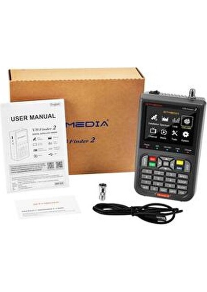 GTMedia V8 Finder2 Full HD Görüntülü Uydu Bulucu Taşınabilir Cihaz 3,5 İnç LCD Ekran
