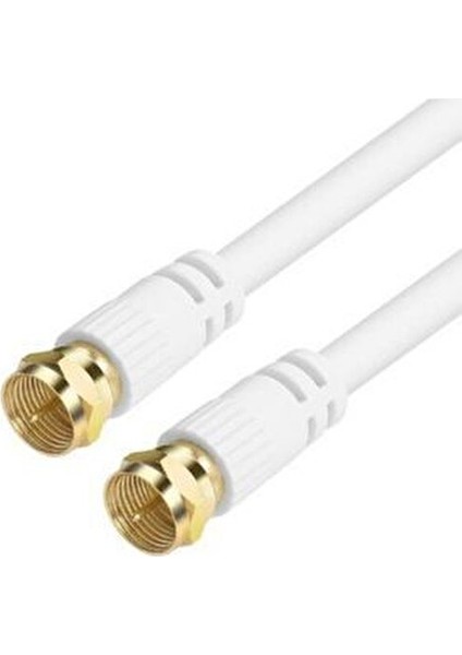 F Konnektörlü Kablo RG6U6 Gold 10 Metre Beyaz Renk Dayanıklı Tasarım modelleri