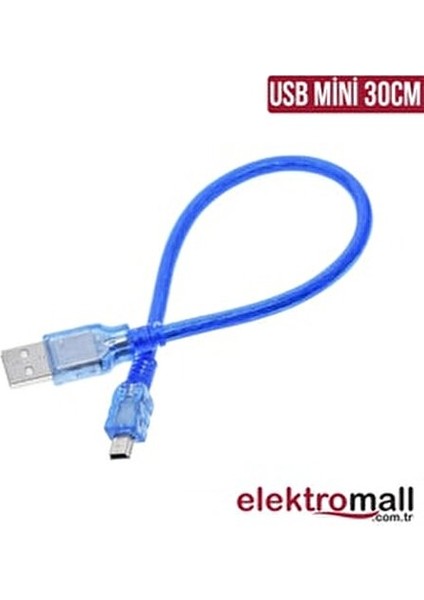 Arduino Nano USB Mini Kablo 30CM Hızlı Veri Transferi Mavi Renkli fiyatları