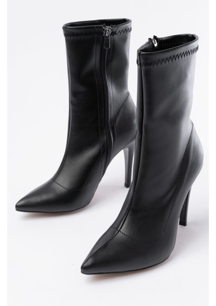 VRT-4811 Siyah Yüksek Ince Topuklu Fermuarlı Kadın Bot indirimleri