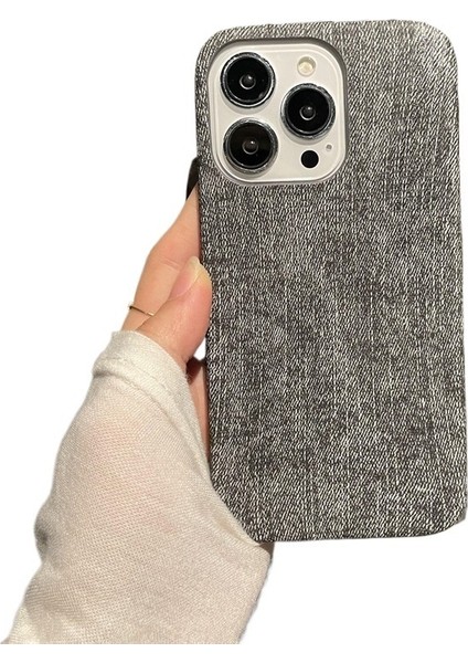 Apple Telefon Kılıfı IPHONE15PROMAX 6,7 Inç Ultra Ince Için Kot Keten Deseni (Yurt Dışından)