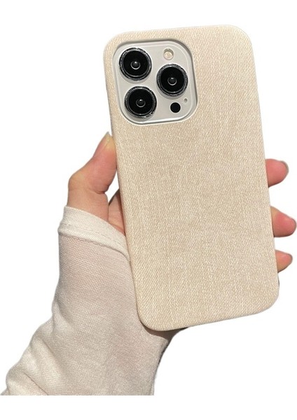 Apple Telefon Kılıfı IPHONE15PRO 6.1 Inç Ultra Ince Için Kot Keten Deseni (Yurt Dışından)