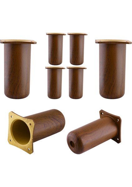 (8 Adet) Plastik Liva Kestane Kahvesi 15 cm Ayak Mobilya Kanepe Koltuk Baza Yükseltme Ayağı Ayakları modelleri