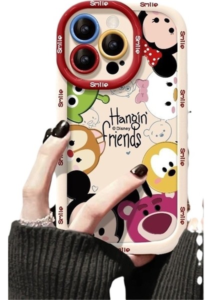 Mickey Bear Apple iPhone 15 Pro Max Cep Telefonu Kılıfı Koruyucu Yumuşak Kapak Yüksek Kaliteli Silikon (Yurt Dışından)