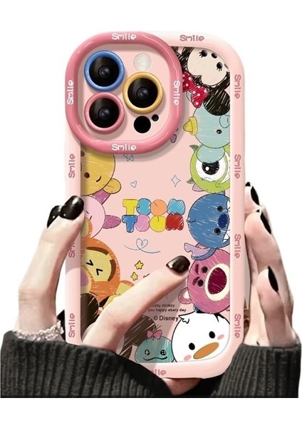 Mickey Bear Apple iPhone 16 Plus Cep Telefonu Kılıfı Koruyucu Yumuşak Kapak Yüksek Kaliteli Silikon (Yurt Dışından)
