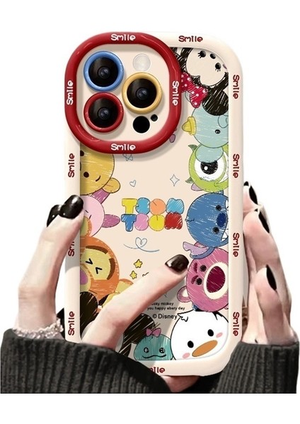 Mickey Bear Apple iPhone 16 Cep Telefonu Kılıfı Koruyucu Yumuşak Kapak Yüksek Kaliteli Silikon (Yurt Dışından)