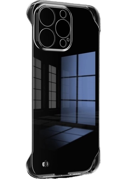 Apple Cep Telefonu Kılıfı Için Uygundur Ultra Ince Şeffaf Çerçevesiz IPHONE14 Yarım Kenarlı Pc Sert Kılıf - (Kamera Deliği) (Yurt Dışından)