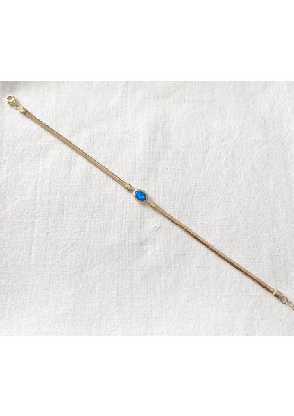 Firüze Taşlı Altın Bileklik