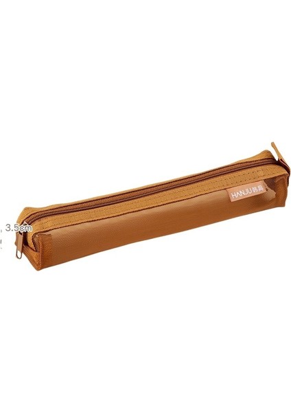 Kore Retro Renkli Mini File Kalem Çantası Öğrenci Sınav Çantası Cetvel Kalem Kaş Kalemi Saklama Çantası Küçük Kırtasiye Çantası Kahve Kahverengi (Yurt Dışından)