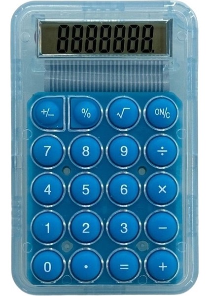 Yüksek Değerli Mini Şeffaf Sevimli Hesap Makinesi Avuç Içi Cep Taşınabilir Şeker Renkli Öğrenci Hediyesi Opp Ambalajı (Yurt Dışından)