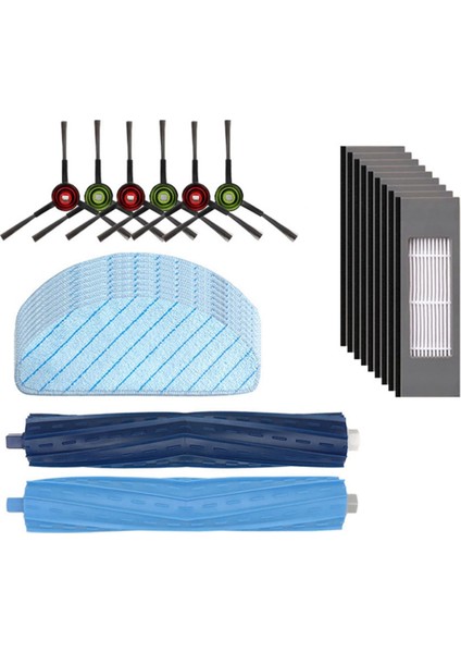 Ecovacs Debot T9 Aivi Plus Robot Vakum Süpürge Ana Yan Fırça Hepa Filtre Mop Bezleri Rag Aksesuarları Değiştirme (Yurt Dışından)