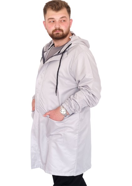 Mode Xl Büyük Beden Erkek Yağmurluk Kapşonlu 22700 Gri fiyatları