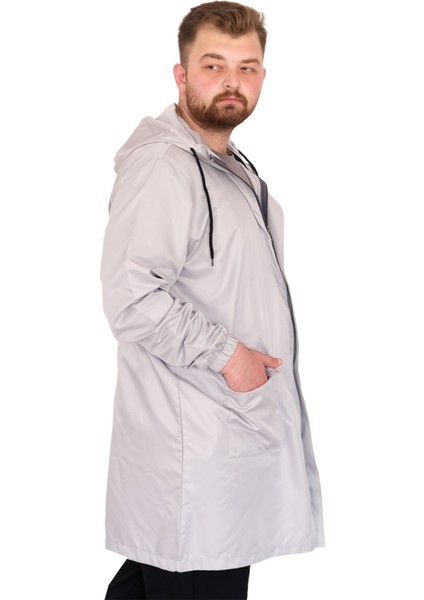 Mode Xl Büyük Beden Erkek Yağmurluk Kapşonlu 22700 Gri modelleri