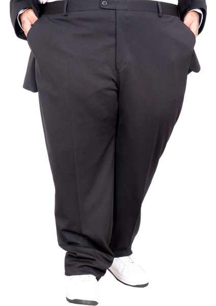 Mode Xl Büyük Beden Erkek Kumaş Pantolon 21027 Siyah