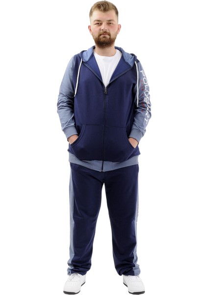 Mode Xl Büyük Beden Erkek Eşofman Altı Cepli Baskılı Sport 24516 Indigo fiyatları