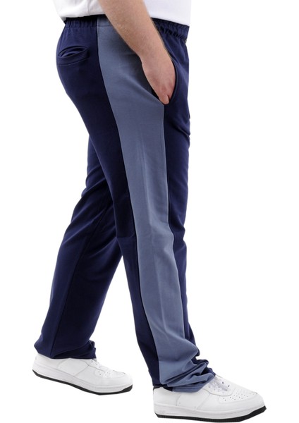 Mode Xl Büyük Beden Erkek Eşofman Altı Cepli Baskılı Sport 24516 Indigo fırsatları