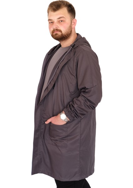 Mode Xl Büyük Beden Erkek Yağmurluk Kapşonlu 22700 Antrasit fiyatları