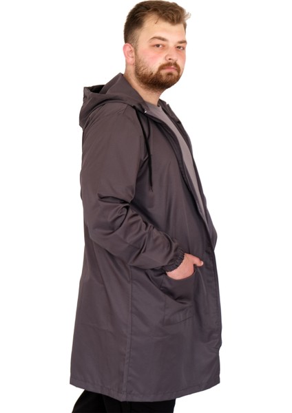Mode Xl Büyük Beden Erkek Yağmurluk Kapşonlu 22700 Antrasit modelleri