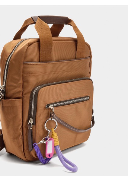 Teknik Kumaş Charm'lı Sırt Çantası fiyatları