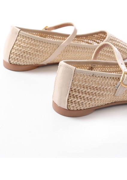 7432 Bej Fileli Toka Detaylı Günlük Kadın Babet indirimleri