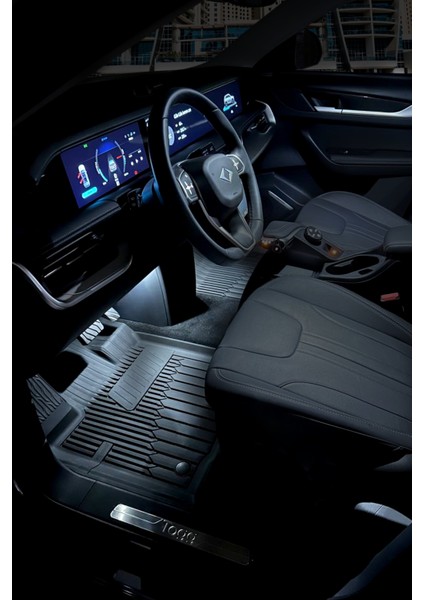 Togg Sedan T10F 2025 ve Sonrası Uyumlu Sahler Araca Özel 4.5d Pro Premium Havuzlu Oto Paspas - T10F modelleri