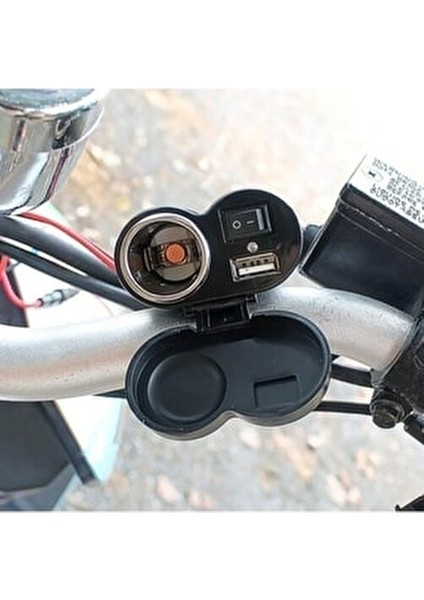 Motosiklet Çakmaklık USB Şarj Soketi 12V Su Geçirmez Kullanım Kolaylığı indirimleri
