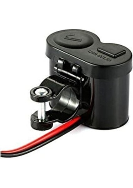 Motosiklet Çakmaklık USB Şarj Soketi 12V Su Geçirmez Kullanım Kolaylığı