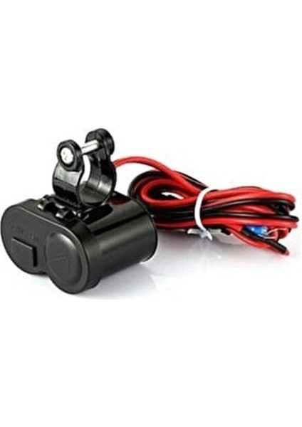 Motosiklet Çakmaklık USB Şarj Soketi 12V Su Geçirmez Kullanım Kolaylığı