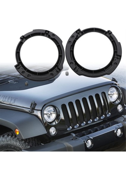 Jeep Wrangler Için Far Metal Halkası ile 7 Inç Yuvarlak Far Montaj Tespit Braket Halkası Seti Jk 2007-2017 (Yurt Dışından) fiyatları